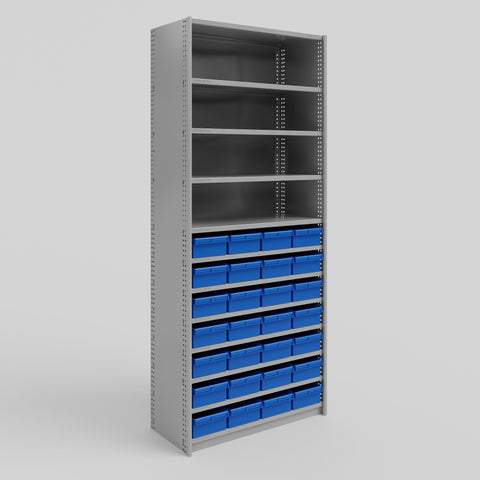 Small Parts Storage Shelving - Full Bay: H2175 x W900 x D400