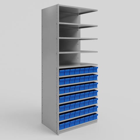 Small Parts Storage Shelving - Add-On Bay: H2175 x W900 x D600