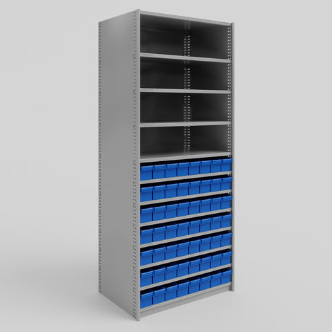 Small Parts Storage Shelving - Full Bay: H2175 x W900 x D600
