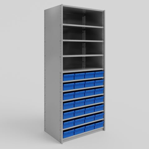 Small Parts Storage Shelving - Full Bay: H2175 x W900 x D600