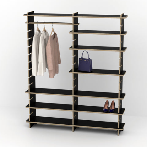 Shelvr Double Bay Clothing Rack | H1835 x D290mm