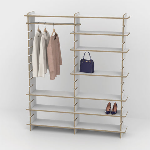 Shelvr Double Bay Clothing Rack | H1835 x D290mm