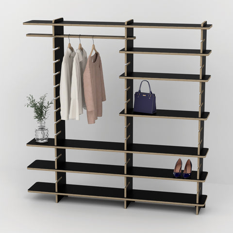 Shelvr Double Bay Clothing Rack | H1835 x D290mm