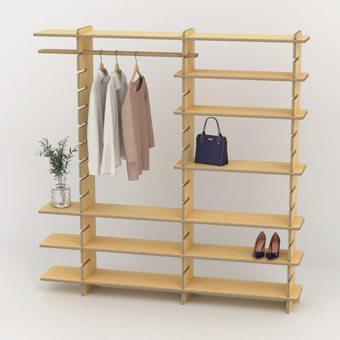 Shelvr Double Bay Clothing Rack | H1835 x D290mm