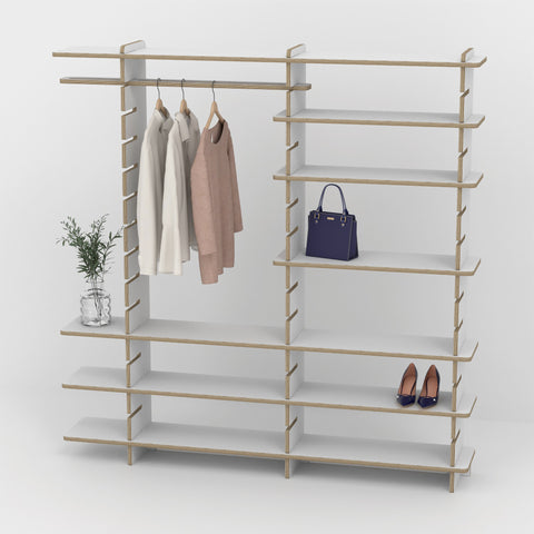 Shelvr Double Bay Clothing Rack | H1835 x D290mm