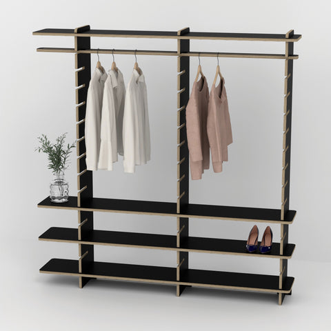 Shelvr Double Bay Clothing Rack | H1835 x D290mm