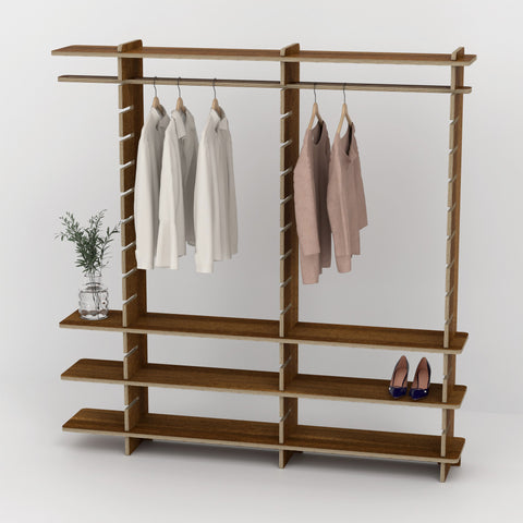 Shelvr Double Bay Clothing Rack | H1835 x D290mm