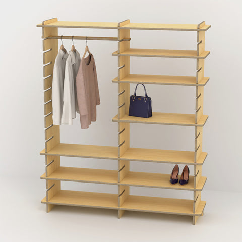 Shelvr Double Bay Clothing Rack | H1835 x D390mm