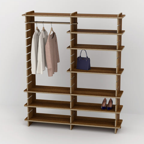 Shelvr Double Bay Clothing Rack | H1835 x D390mm