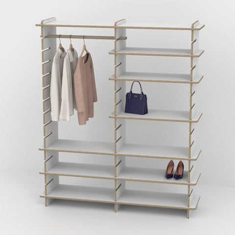 Shelvr Double Bay Clothing Rack | H1835 x D390mm