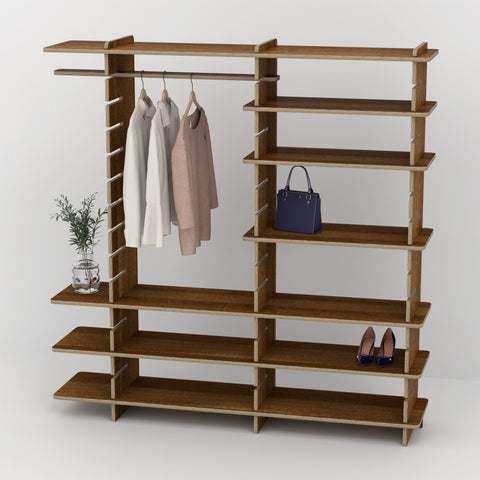 Shelvr Double Bay Clothing Rack | H1835 x D390mm