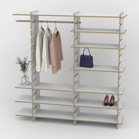 Shelvr Double Bay Clothing Rack | H1835 x D390mm