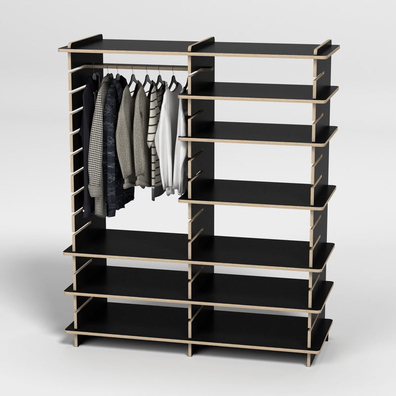 Shelvr Double Bay Clothing Rack | H1835 x D590mm