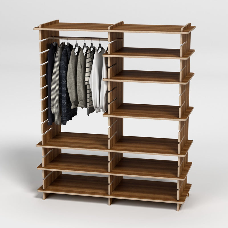 Shelvr Double Bay Clothing Rack | H1835 x D590mm