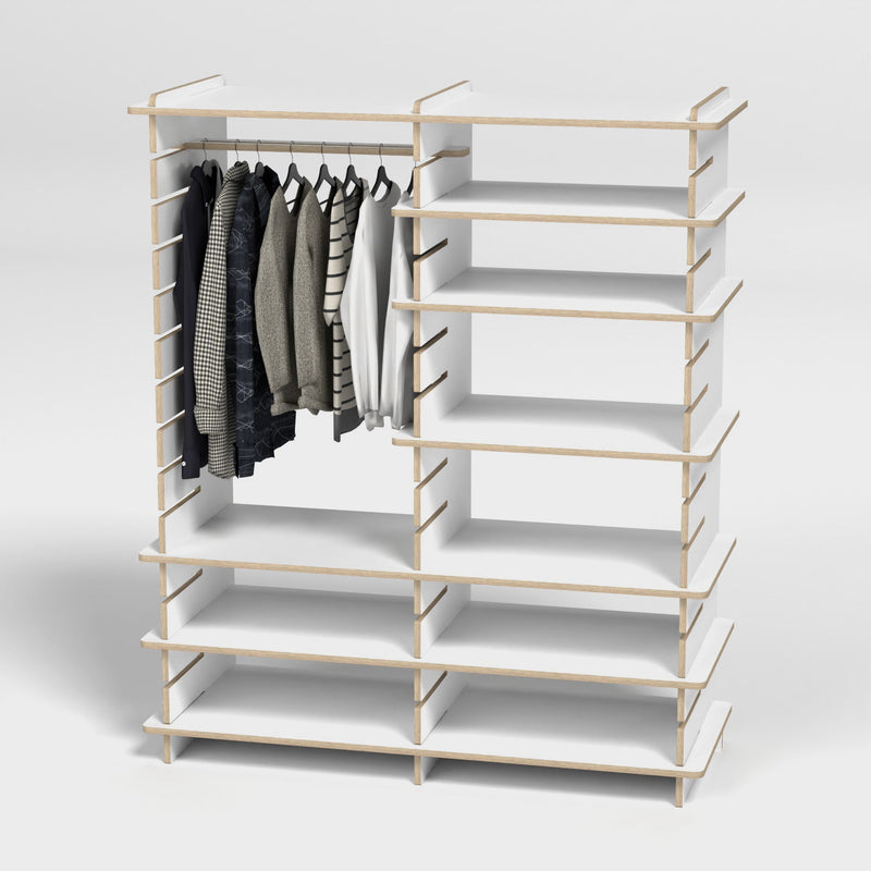 Shelvr Double Bay Clothing Rack | H1835 x D590mm