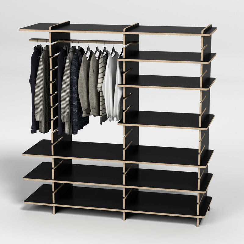 Shelvr Double Bay Clothing Rack | H1835 x D590mm