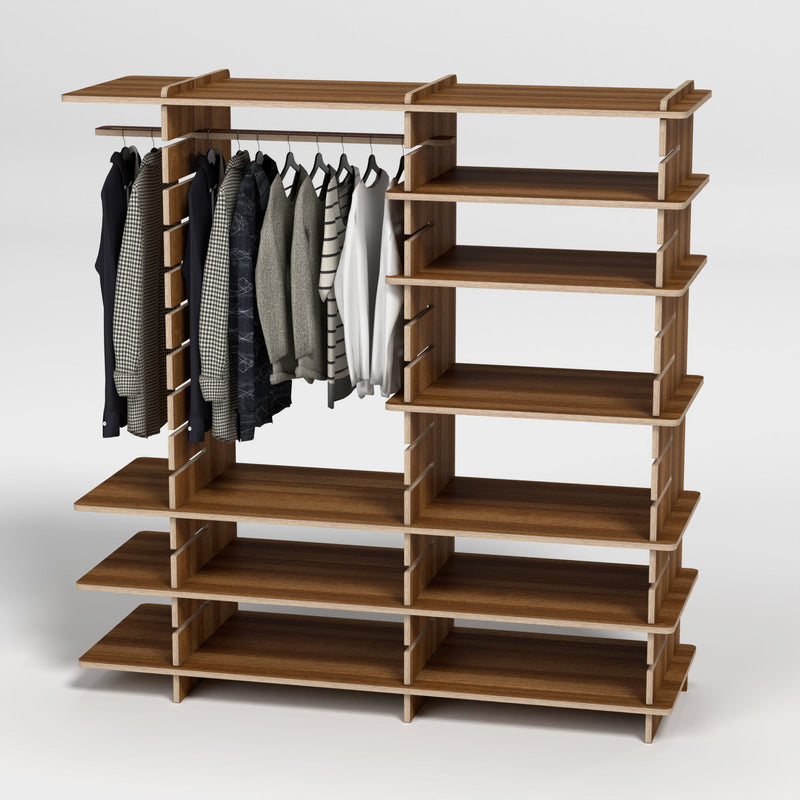 Shelvr Double Bay Clothing Rack | H1835 x D590mm