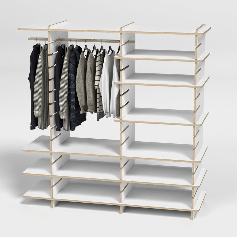 Shelvr Double Bay Clothing Rack | H1835 x D590mm