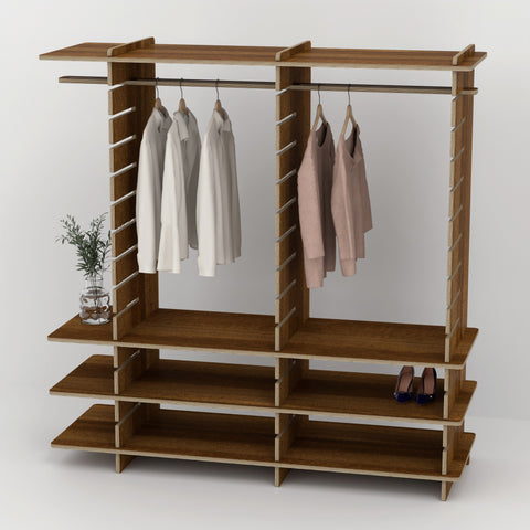 Shelvr Double Bay Clothing Rack | H1835 x D590mm