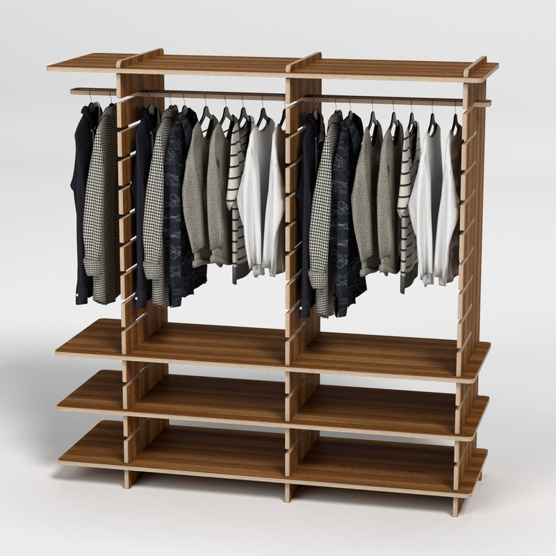 Shelvr Double Bay Clothing Rack | H1835 x D590mm