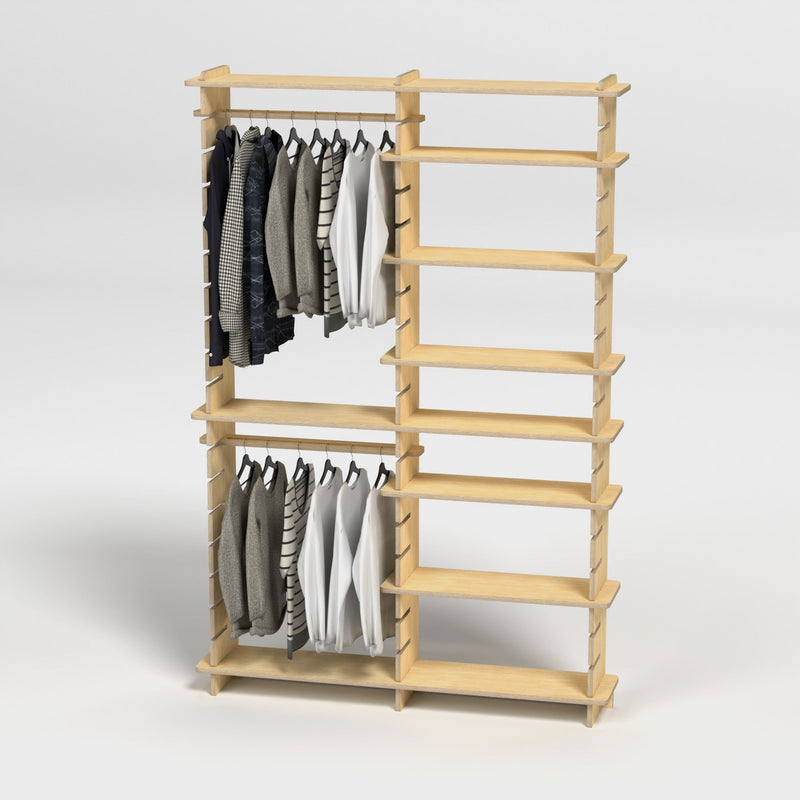 Shelvr Double Bay Clothing Rack | H2315 x D290mm