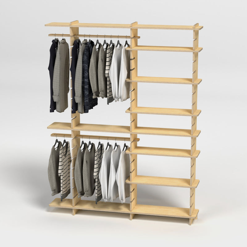 Shelvr Double Bay Clothing Rack | H2315 x D290mm