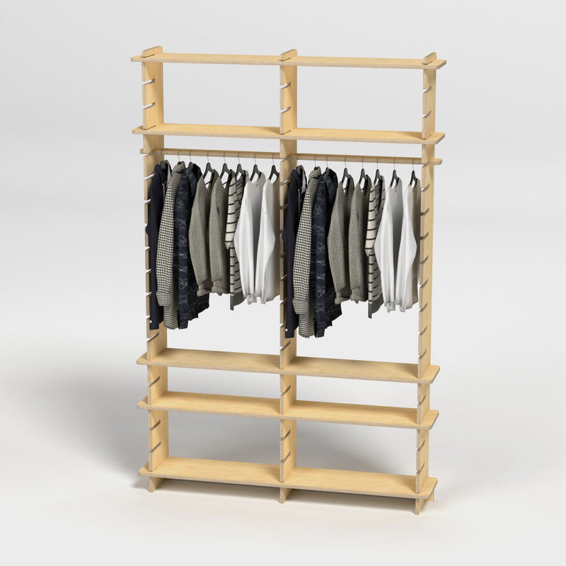 Shelvr Double Bay Clothing Rack | H2315 x D290mm