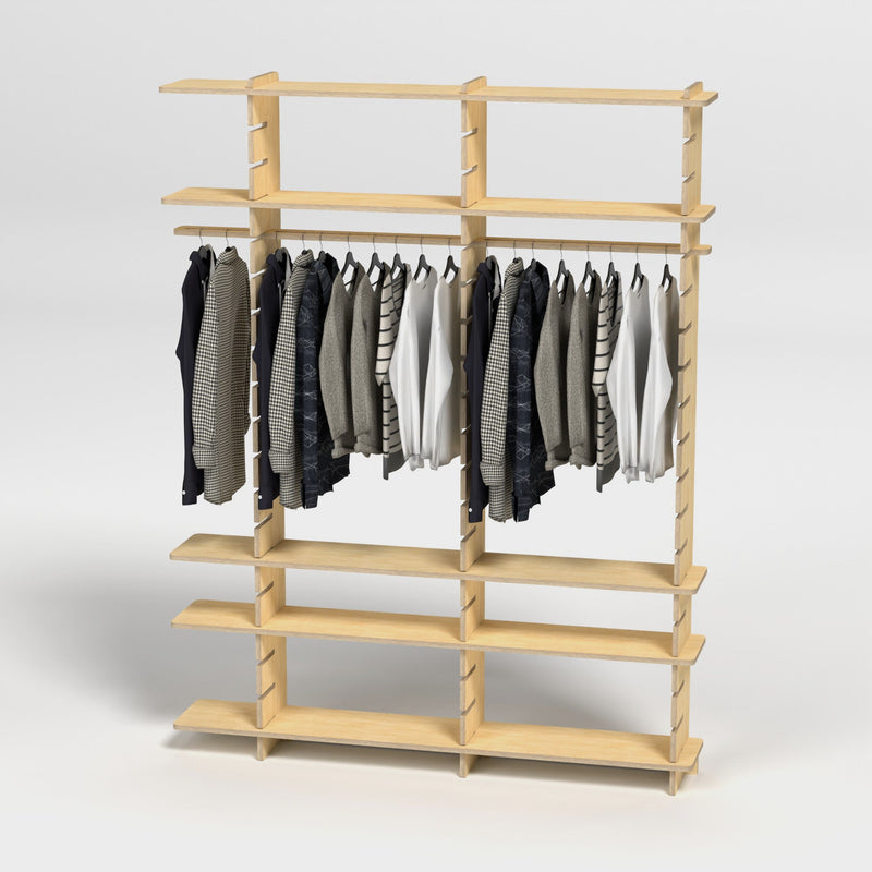 Shelvr Double Bay Clothing Rack | H2315 x D290mm