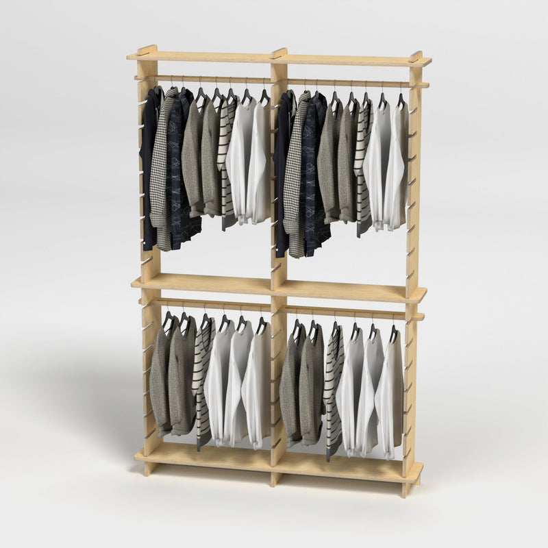 Shelvr Double Bay Clothing Rack | H2315 x D290mm