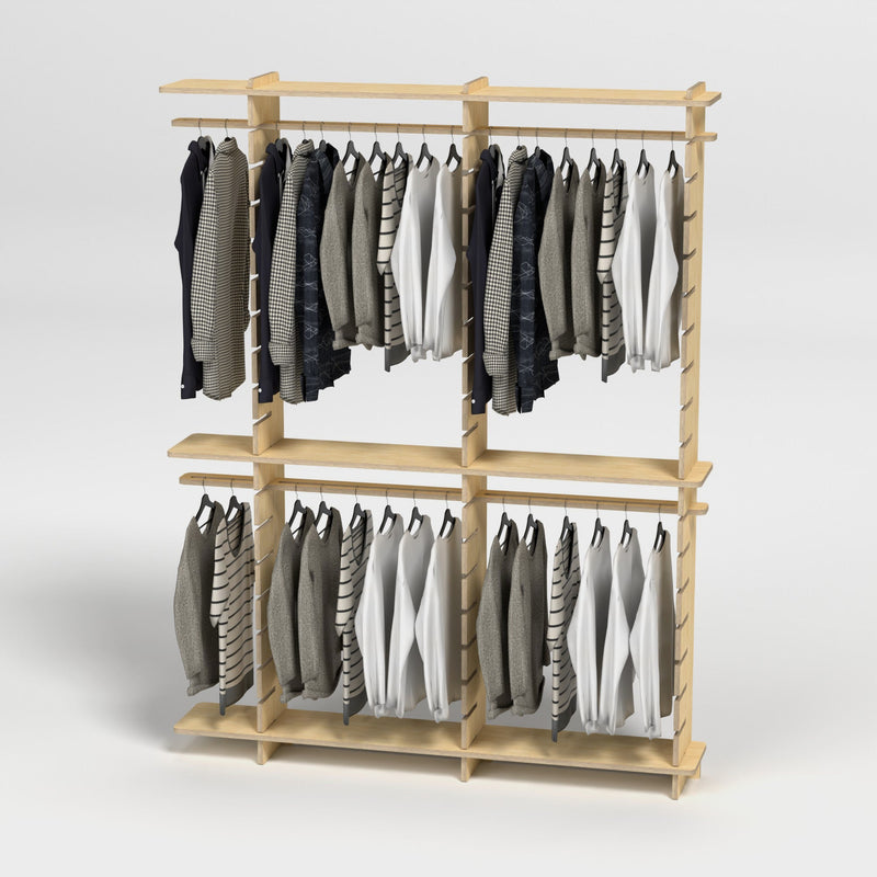 Shelvr Double Bay Clothing Rack | H2315 x D290mm