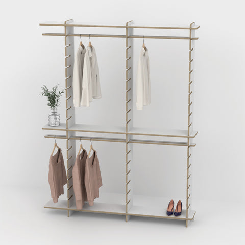 Shelvr Double Bay Clothing Rack | H2315 x D290mm