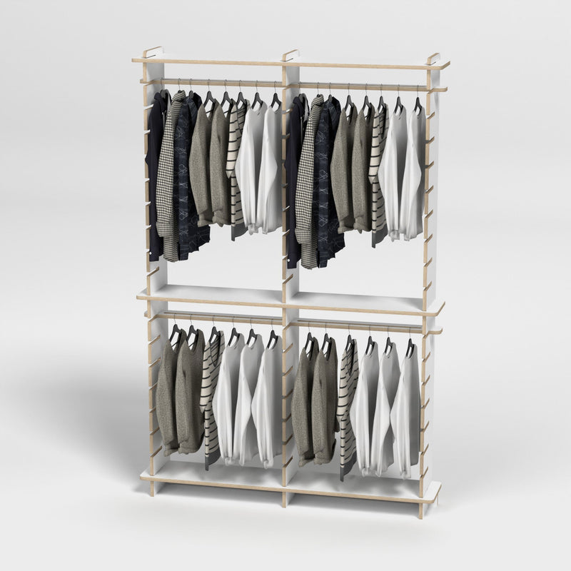 Shelvr Double Bay Clothing Rack | H2315 x D290mm