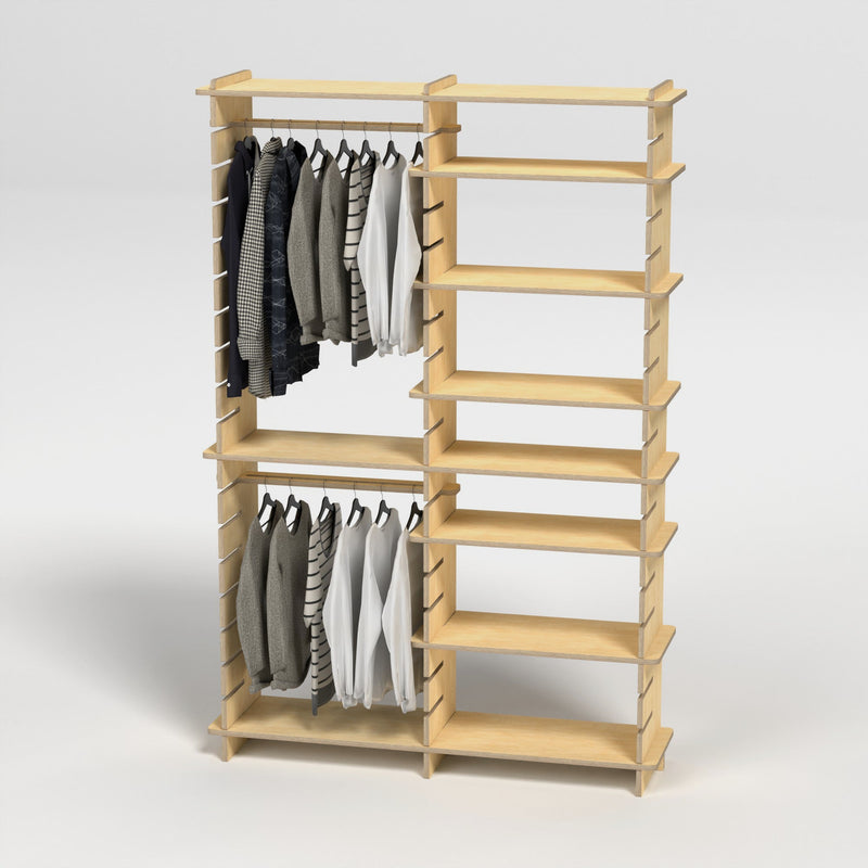 Shelvr Double Bay Clothing Rack | H2315 x D390mm