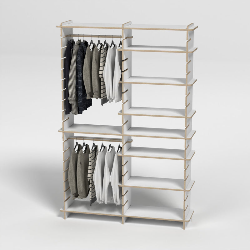 Shelvr Double Bay Clothing Rack | H2315 x D390mm