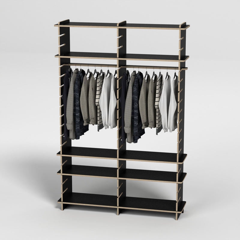 Shelvr Double Bay Clothing Rack | H2315 x D390mm