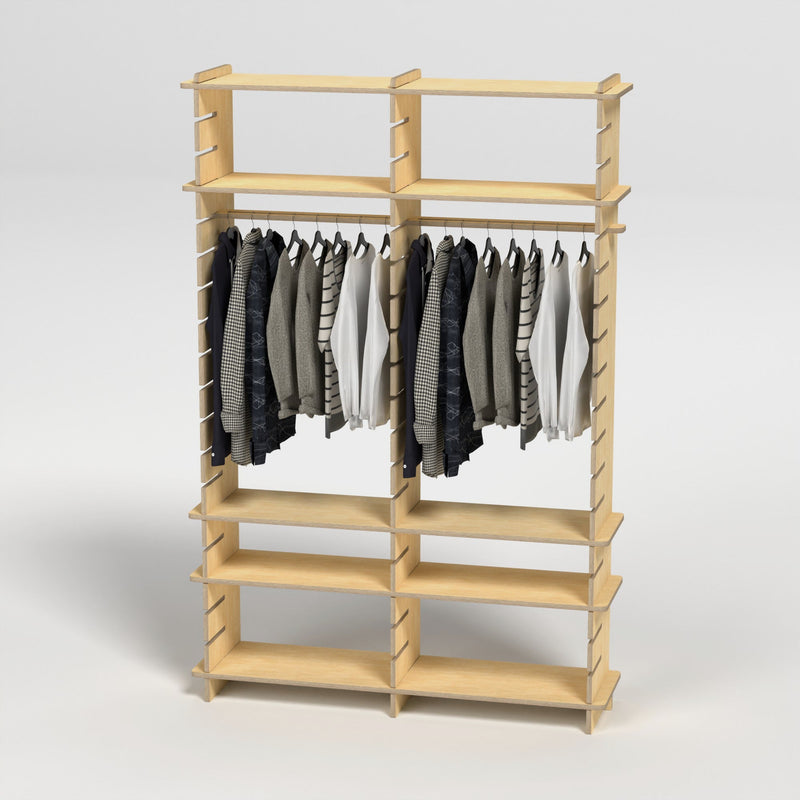 Shelvr Double Bay Clothing Rack | H2315 x D390mm