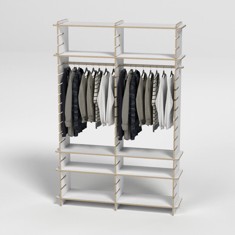 Shelvr Double Bay Clothing Rack | H2315 x D390mm