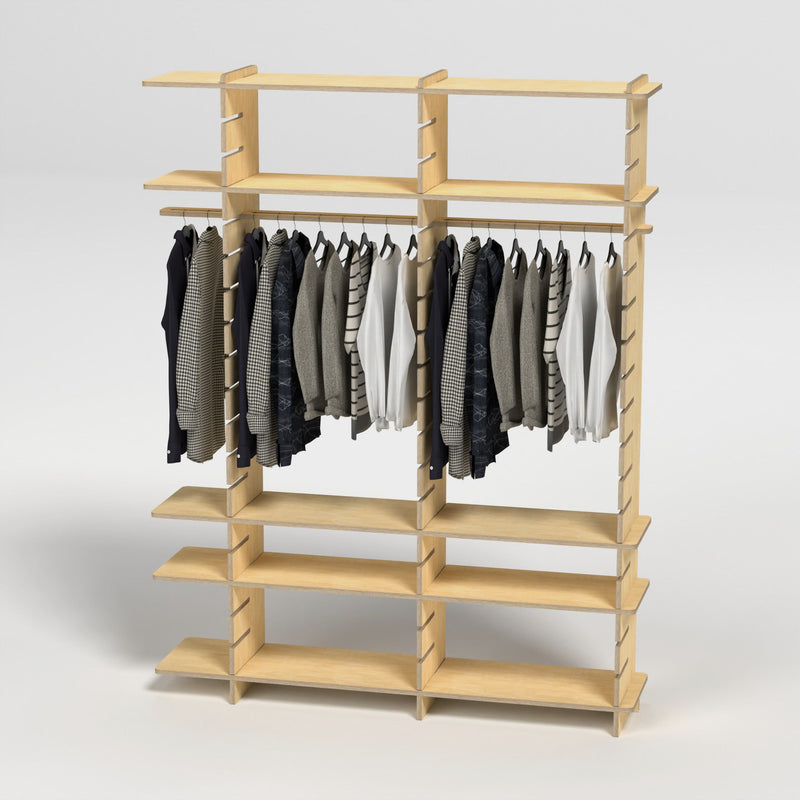 Shelvr Double Bay Clothing Rack | H2315 x D390mm