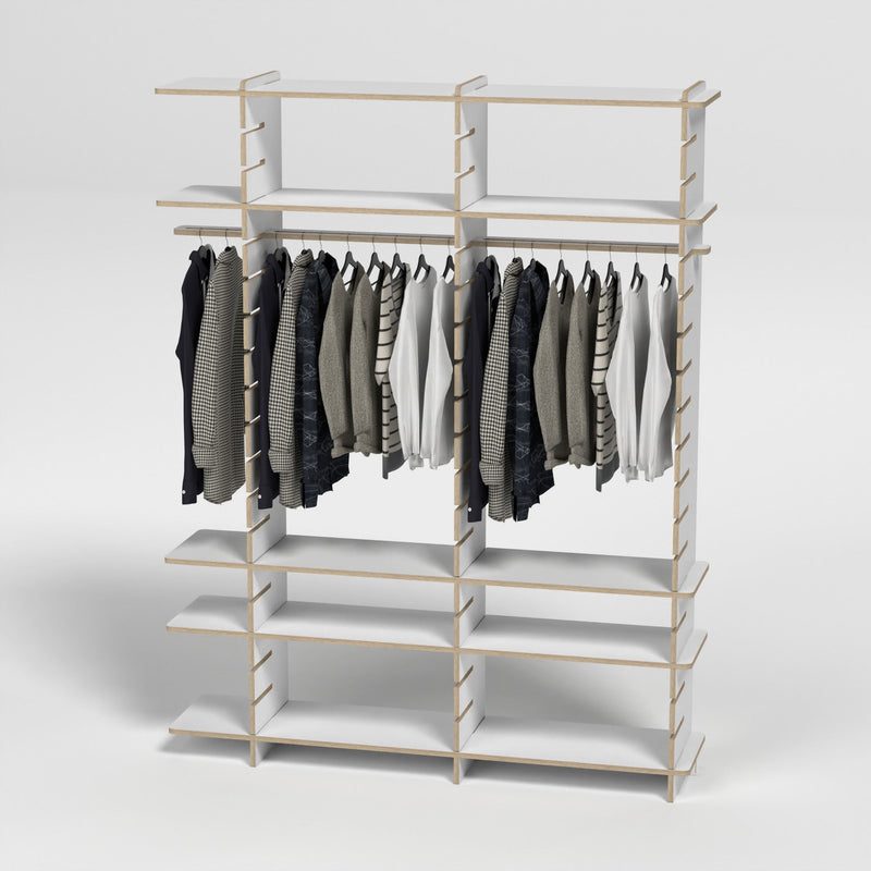 Shelvr Double Bay Clothing Rack | H2315 x D390mm