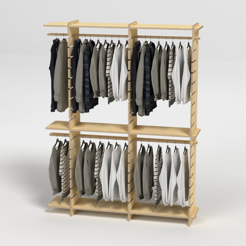 Shelvr Double Bay Clothing Rack | H2315 x D390mm