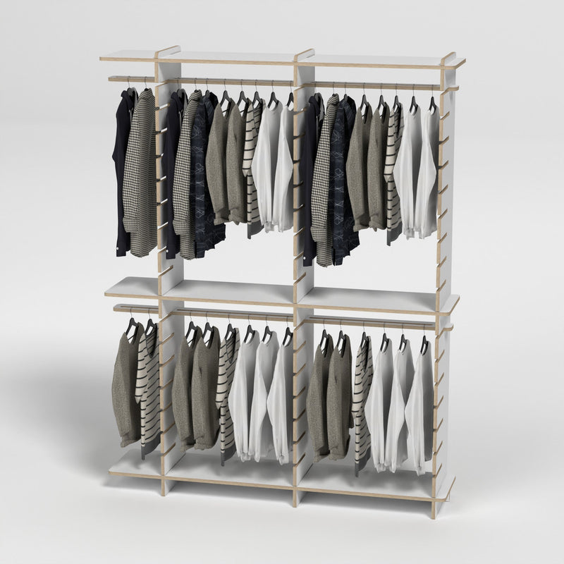 Shelvr Double Bay Clothing Rack | H2315 x D390mm