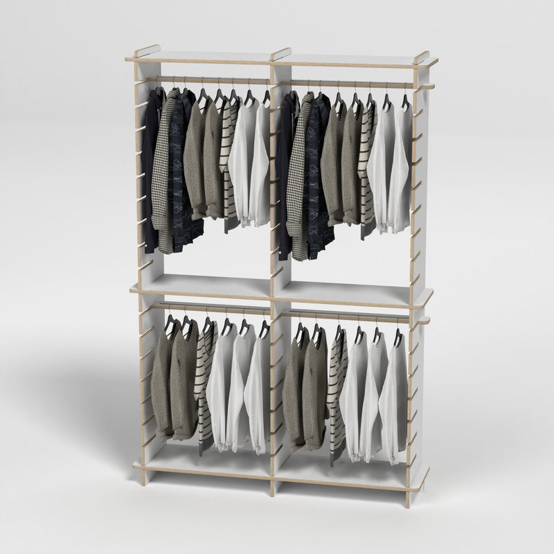 Shelvr Double Bay Clothing Rack | H2315 x D390mm