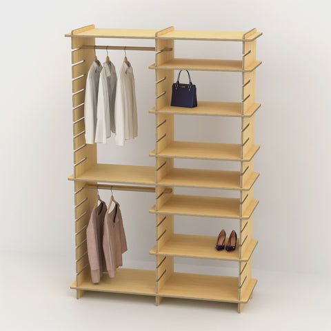 Shelvr Double Bay Clothing Rack | H2315 x D590mm