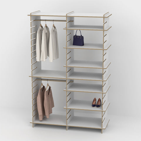 Shelvr Double Bay Clothing Rack | H2315 x D590mm