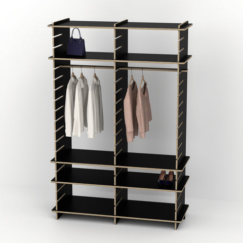 Shelvr Double Bay Clothing Rack | H2315 x D590mm