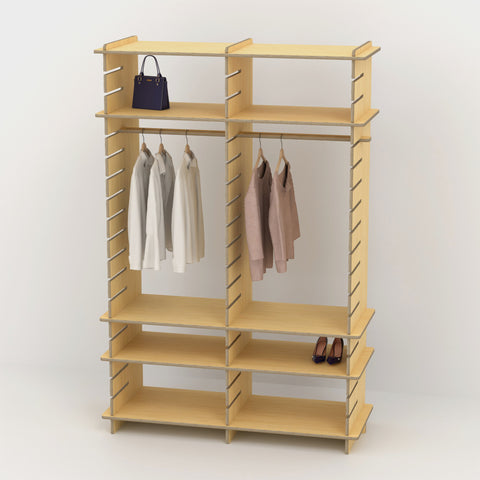 Shelvr Double Bay Clothing Rack | H2315 x D590mm