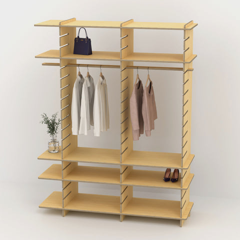 Shelvr Double Bay Clothing Rack | H2315 x D590mm