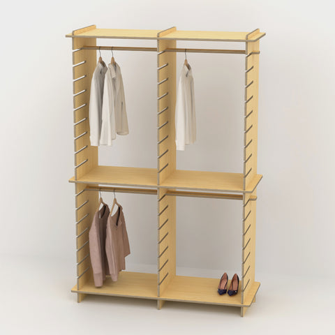 Shelvr Double Bay Clothing Rack | H2315 x D590mm