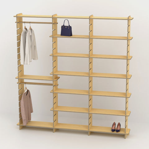 Shelvr Triple Bay Clothing Rack | H2315 x D290mm