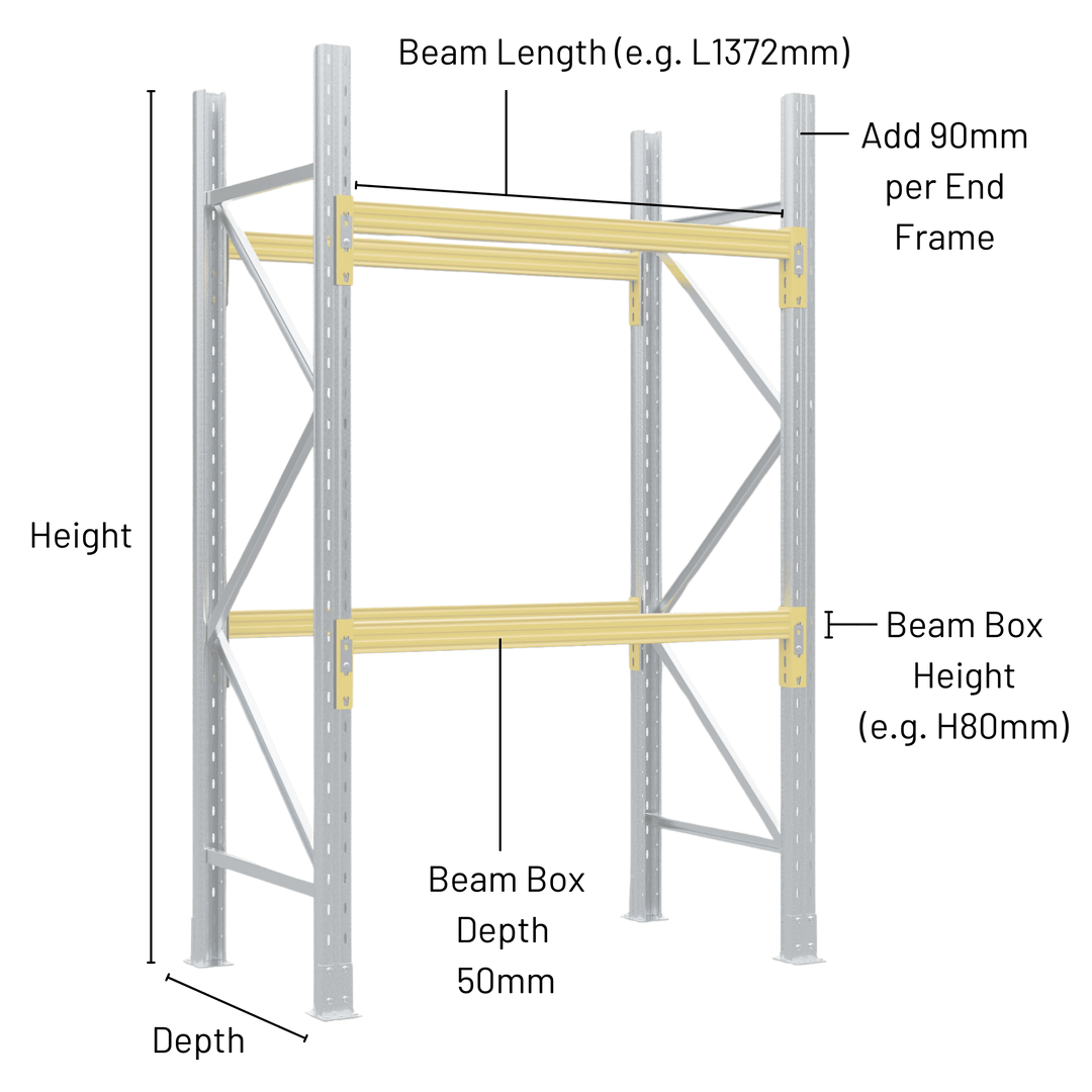 Pallet Racking Hot Dip Galvanised - H914 x D838mm - Add On Bay ...